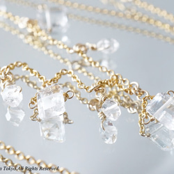 【14KGF Choker Necklace】-Gemstone,Dream Crystal, NY Herkimerd 2枚目の画像