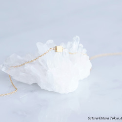 【Minimalism】14KGF Gem Dice Necklace,-- GoldxGold-- 1枚目の画像