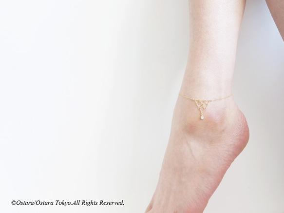【14KGF】Anklet,14KGF Chain Triangle 1枚目の画像