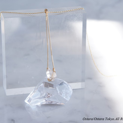 【Minimalism】14KGF Long Triangle Bar Necklace,Gemstone Dream 3枚目の画像
