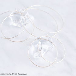 【Minimalism】14KGF Hammered Hoop Earrings[4cm/5cm/6cm] 3枚目の画像