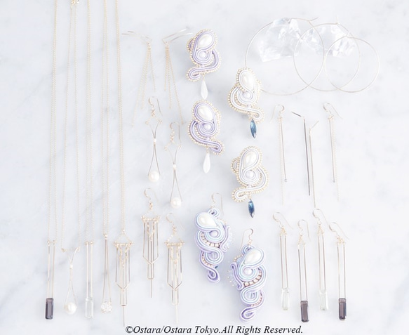 【Art Nouveau】14KGF Pearl Earrings-001- 5枚目の画像