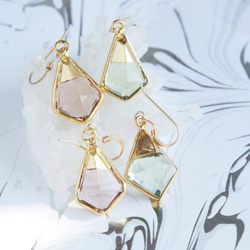 【14KGF】 Necklace,Green Amethyst Quartz/Morganite Quartz 9枚目の画像