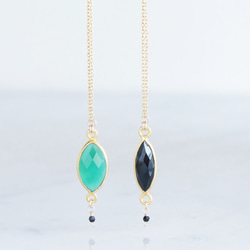 【Gold Vermeil/Gemstone】14KGF Lariat Y Choker Necklace- 3枚目の画像