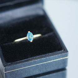 [鍍金/寶石] 疊戴戒指-倫敦藍托帕石- 第10張的照片