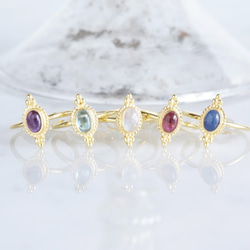 【Gold Vermeil/Gemstone】 Open Ring -Rainbow Moon Stone-,Phala 7枚目の画像