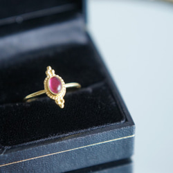 【Gold Vermeil/Gemstone】 Open Ring -Pink Tourmaline-,Phalange 5枚目の画像