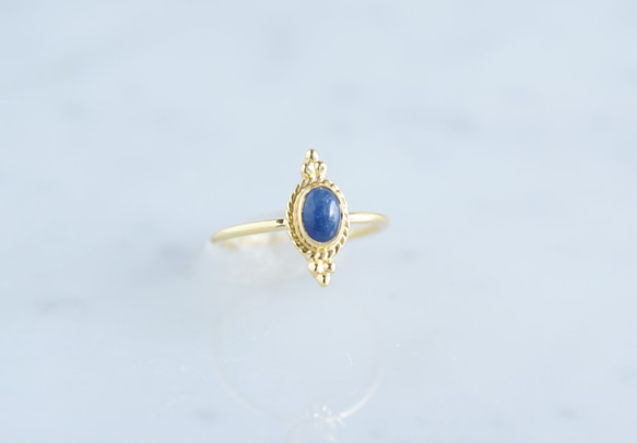 [金Vermeil /寶石]開環-藍寶石-，趾骨 第3張的照片