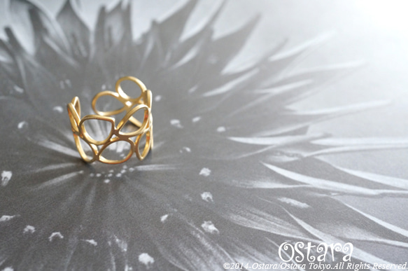 【16KGP】 Filigree Ring "Bubble" 第2張的照片