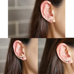 【Sterling silver 925】Simple Gold Hoop Ear Cuff 6枚目の画像