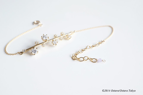 【14KGF】Bracelet,16KGP Cubic Zirconia Galaxy 3枚目の画像