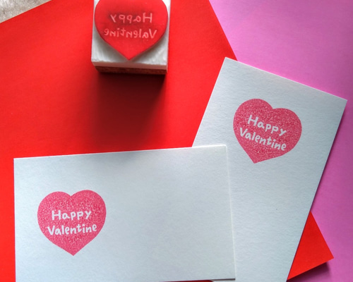 バレンタインギフトのメッセージカードに♡】『Happy Valentine』文字