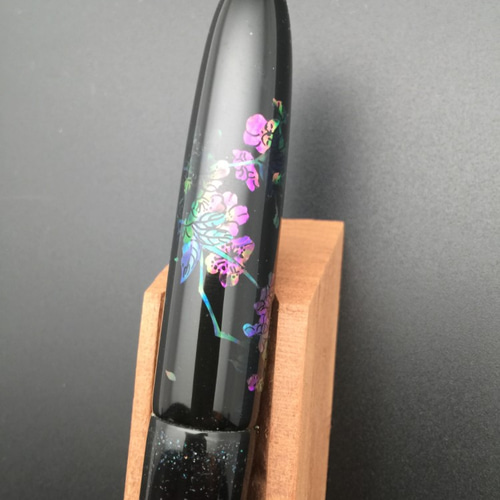 パイロット万年筆 カスタム743用漆軸【月下桜鴛鴦図】 螺鈿漆軸 ペン