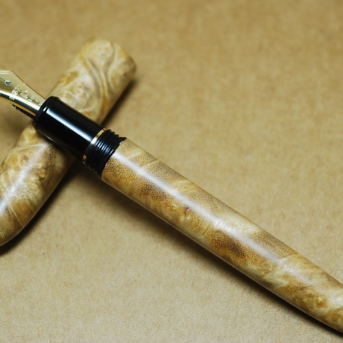 木軸ペン　マーブルウッド　黄金樟 マーブルウッド（黄金樟）】ブラス（真鍮）万年筆 雑貨