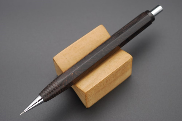 木軸ペン　chry leather　黒檀　瘤杢　オーダー品 木軸ペン chry leather 黒檀 瘤杢 オーダー品