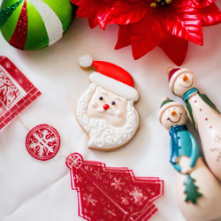 【CHRISTMAS】サンタクロース単品 アイシングクッキー 1枚目の画像