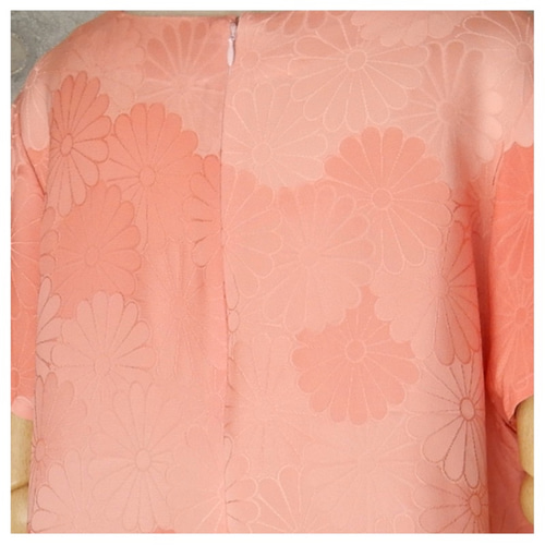 50%OFF 着物リメイク チュニックワンピース/ LL /菊の花 ワンピース 