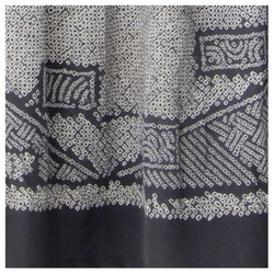 着物リメイク　兵児帯ロングスカート/絞りの裏地付き/フリーサイズ/ブルーグレー系 7枚目の画像