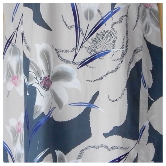 yukata kimono 着物リメイク　浴衣のロングワンピ/ゆとりのM 2枚目の画像