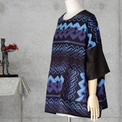 50%OFF yukata kimono 着物リメイク　浴衣のチュニックブラウス/フリーサイズ 4枚目の画像