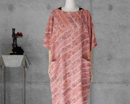 kimono 着物リメイク カジュアル 辻が花のチュニックワンピース