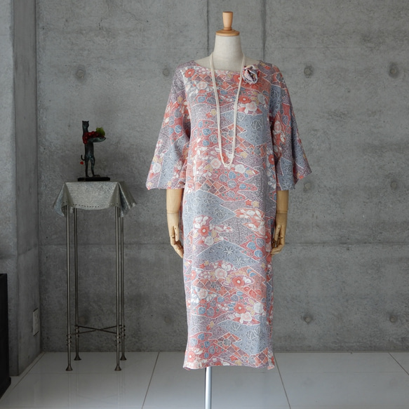 フレアー袖 ワンピース/辻が花/着物リメイク ワンピース COCORO 通販