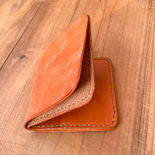 小財布セット イタリアンレザー（オレンジ） 二つ折り財布