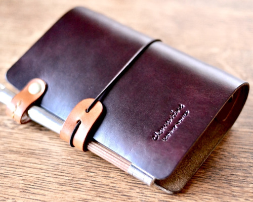 私的時間のためのシステム手帳 バーガンディ (ポケットサイズ) 手帳