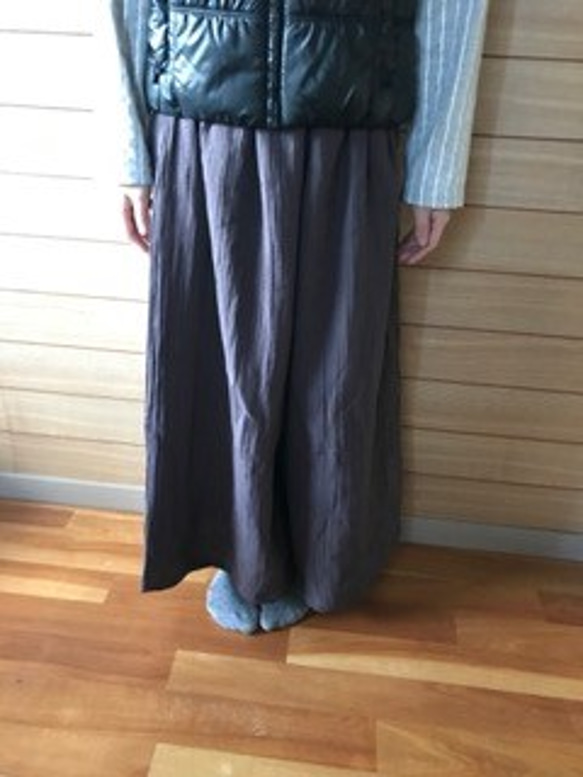 ダブルガーゼのワイドワイドパンツ 2枚目の画像