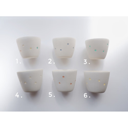 Abuku mini cup カラフル釉薬が透ける蕎麦猪口サイズのカップ／キャンドルホルダー 5枚目の画像