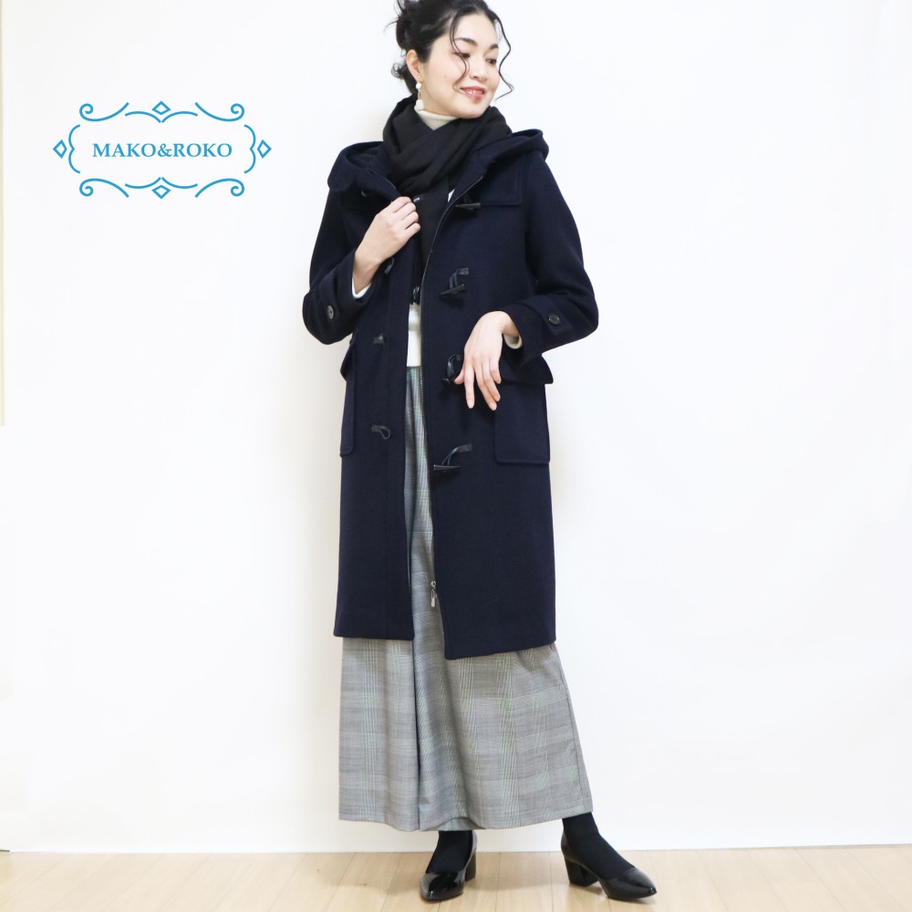 vintage ウール100%ダッフルコート ロングコート