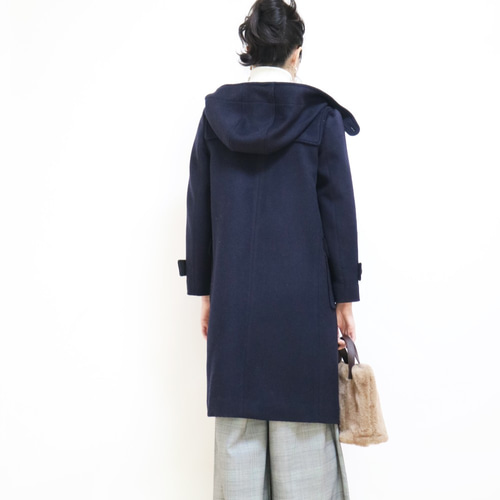 New冬【ネイビー】ウール100%ロングダッフルコート♥ コート