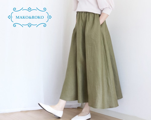 タグ付✨セオリー フレンチリネンスカート プリーツ 2021ss カーキ S 0_65fe621001b760943bceb4bb6a5c