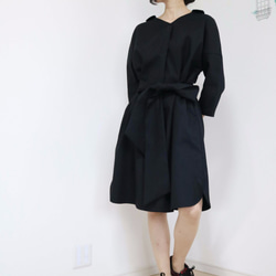 秋季新款【黑色】落肩襯衫風洋裝❤︎ 第3張的照片