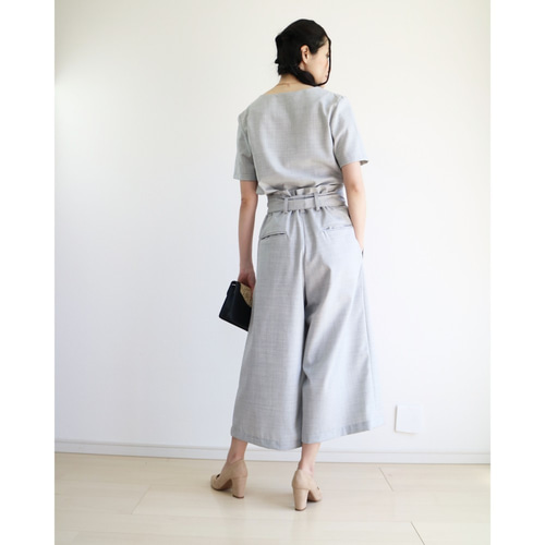 musubore サイドリボンワイドパンツ Musubore side ribbon wide サイドリボンワイドパンツ リボンワイド