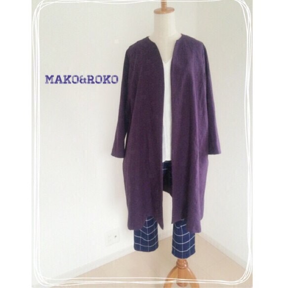 ハーフリネン上品フレアコート♥️