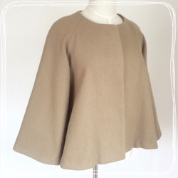 秋冬季【駝色】羊毛內襯A字短版大衣❤︎ 第2張的照片