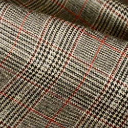 秋冬【格倫格紋】棕色羊毛混紡鬆緊後背闊褲 第5張的照片