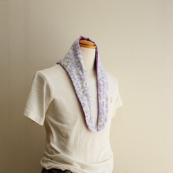 保冷剤　子供用スカーフみたいなネッククーラー　ミモザ紫 2枚目の画像
