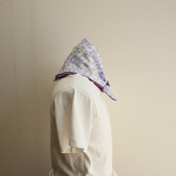保冷剤　子供用スカーフみたいなネッククーラー　ミモザ紫 3枚目の画像