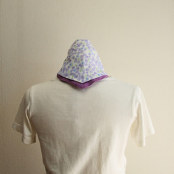 保冷剤　子供用スカーフみたいなネッククーラー　ミモザ紫 4枚目の画像