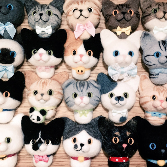 羊毛 ねこさん ブローチ orderページ