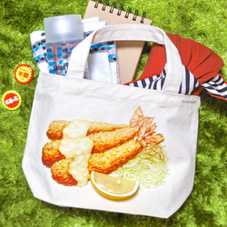 レモンブローチつき！ えびフライトートバッグ エコバッグ トート