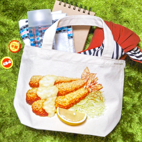 えびまる *⑅ .様♥️オーダーページ②　トートバッグ　エコバック レモンブローチつき！ えびフライトートバッグ エコバッグ トート