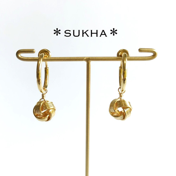 WING BLING■14K post MABEL 結び ピアス/送料関税込 WING BLING□14K post MABEL 結び ピアス/送料関税込 (wing