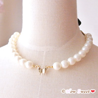 【HowSweet＊】Pearl&Butterfly Necklace*