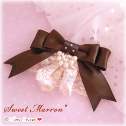 Sweet Marron*栗色ヘアクリップ 1枚目の画像