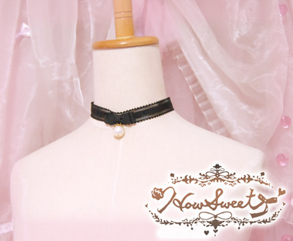 【HowSweet＊】Otona Sweet Choker*［black］ 3枚目の画像