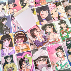 韓国漫画風シールブック◇少女①◇50枚ステッカーフレークシール