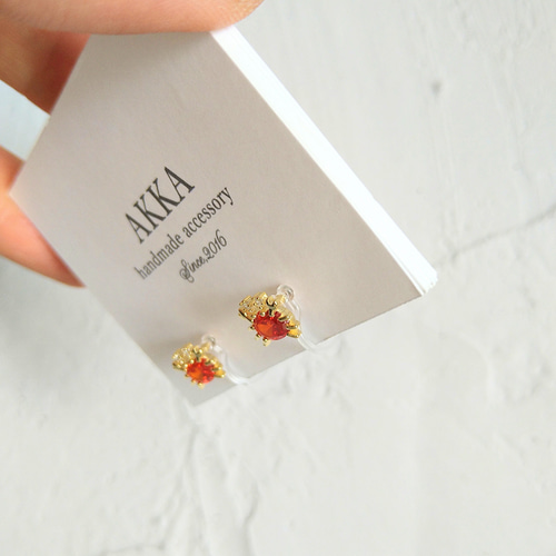 HMイヤリングゴールドシェルクラブ蟹